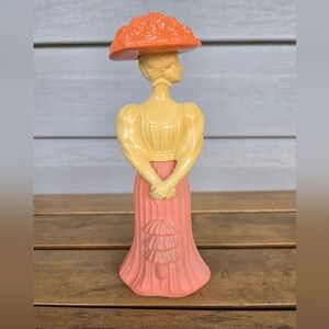 Vintage Avon Fashion Figurine "Gay Nineties Roses" Cologne Collectible Bottle